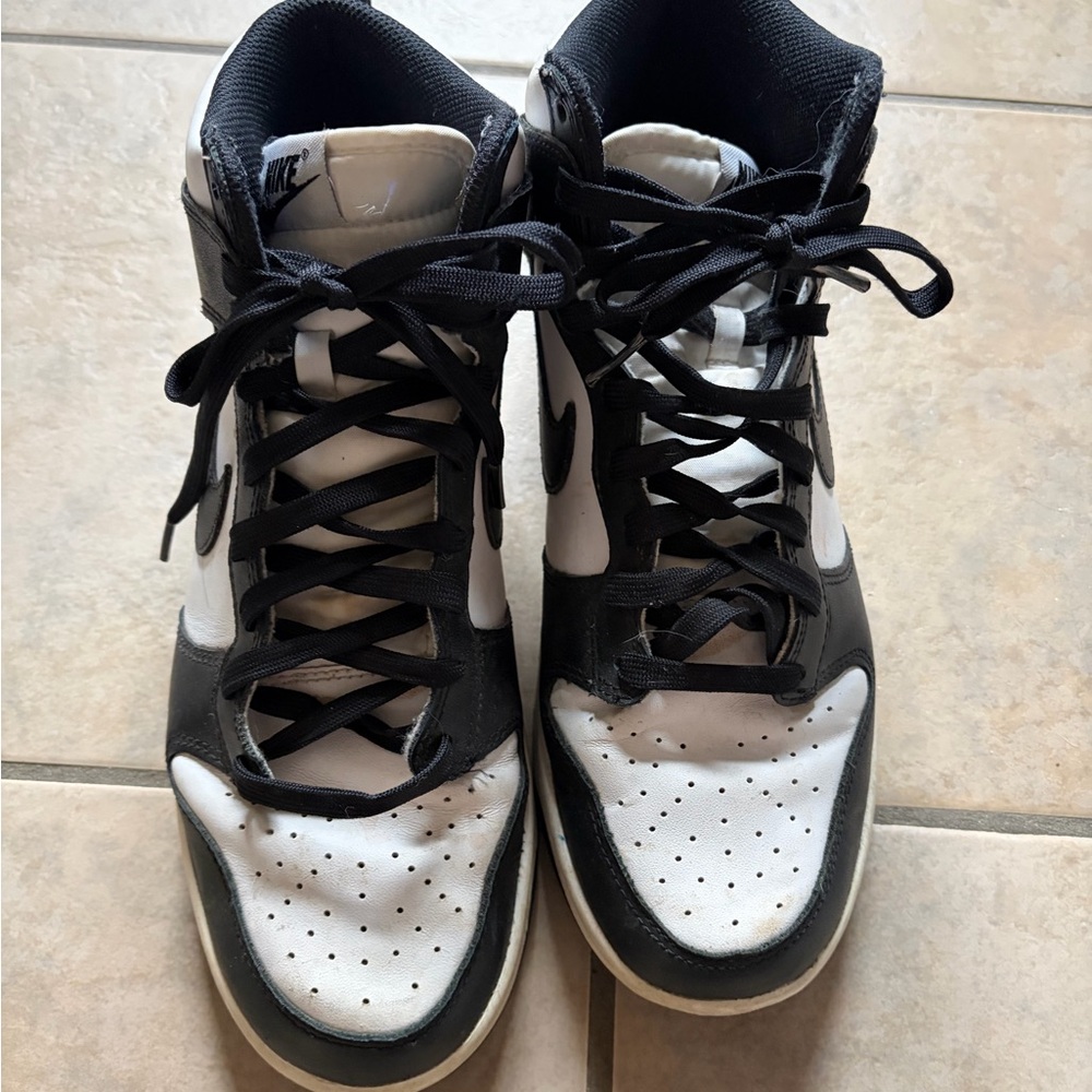 Black and White High-Top Sneakers
